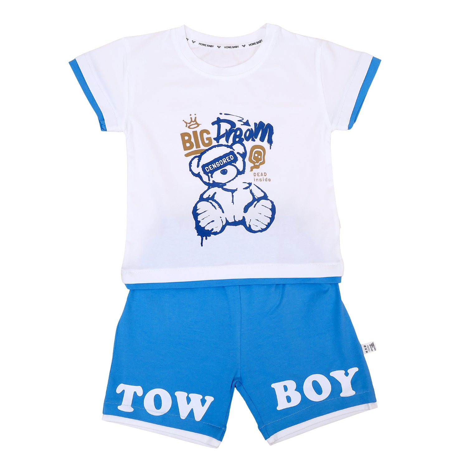 Teddy Half Sleeves Shorts set