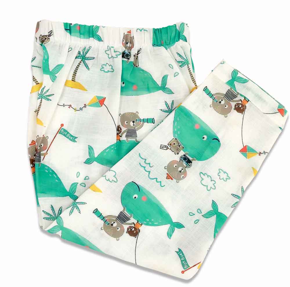 Dancing Dolphin Cotton Kids Night suit