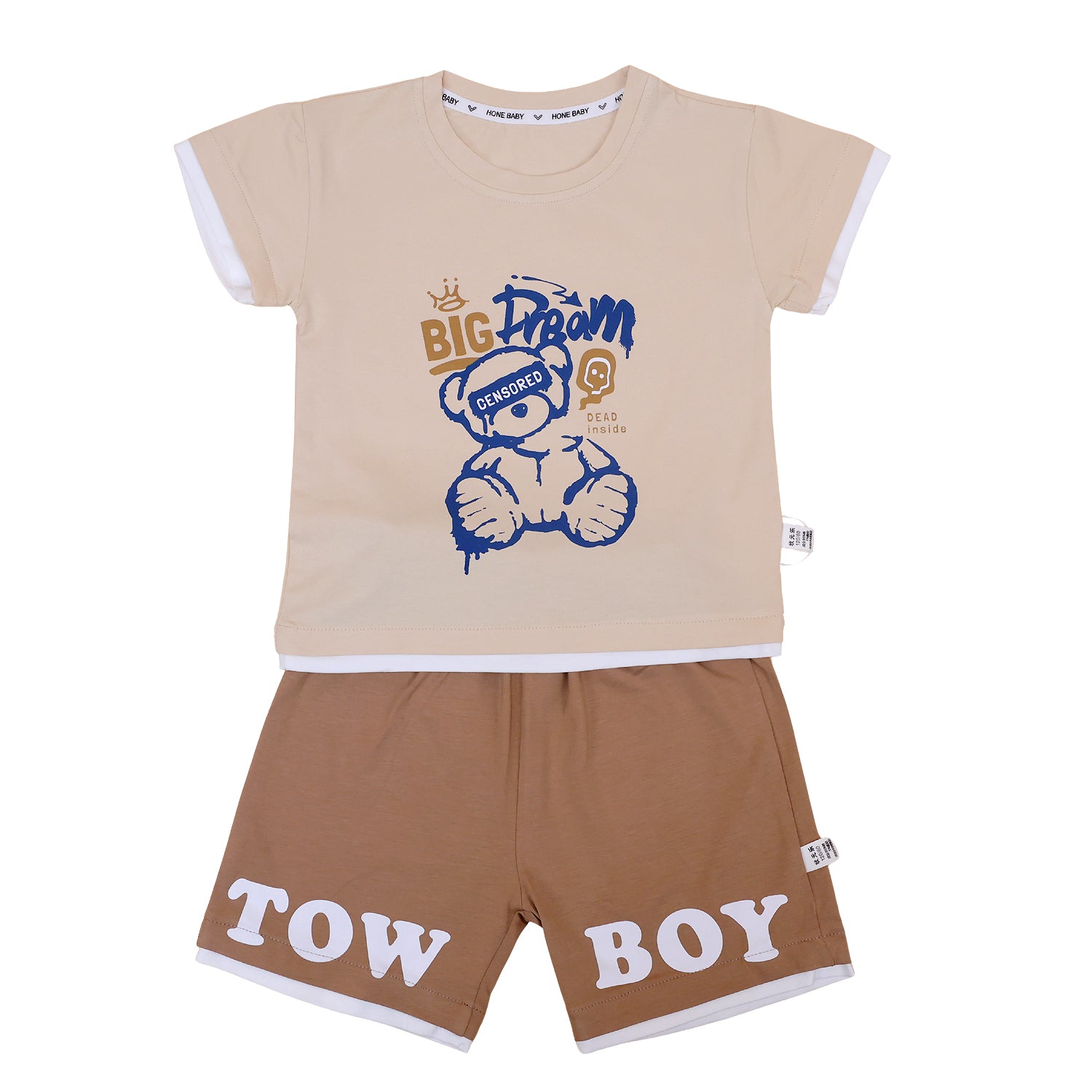 Teddy Half Sleeves Shorts set