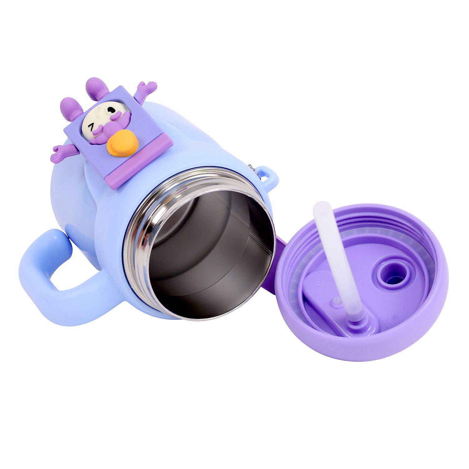 Premium Stainless Steel Kids Tumbler with Handle & Leak-Proof Sipper Lid