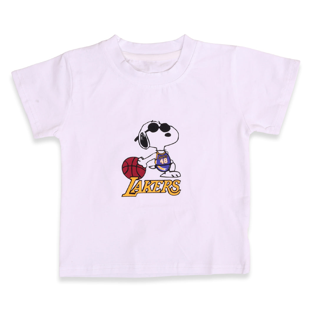 Sporty Vibrant Cotton T-shirt & Dungaree