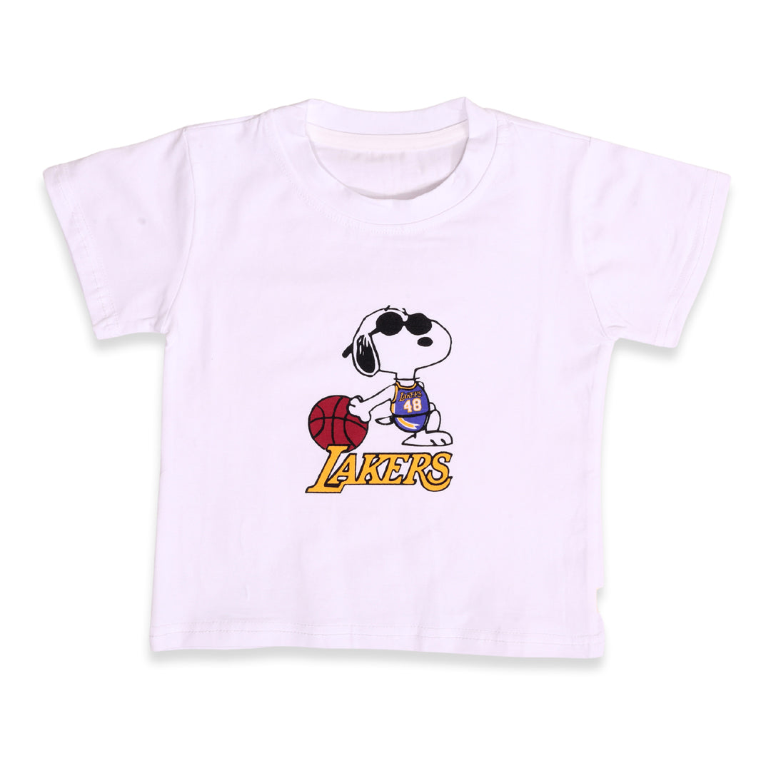 Sporty Vibrant Cotton T-shirt & Dungaree
