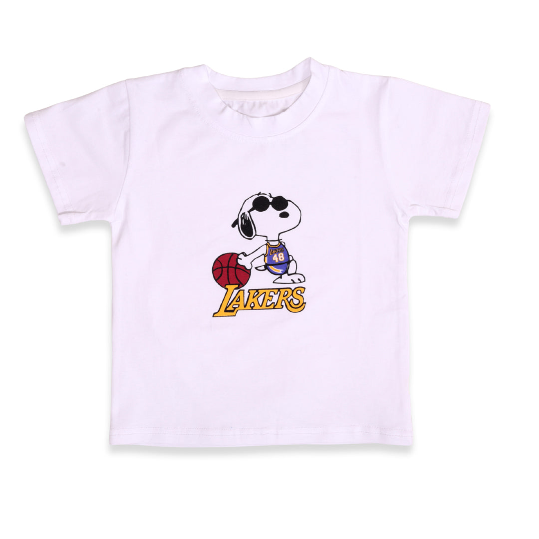 Sporty Vibrant Cotton T-shirt & Dungaree