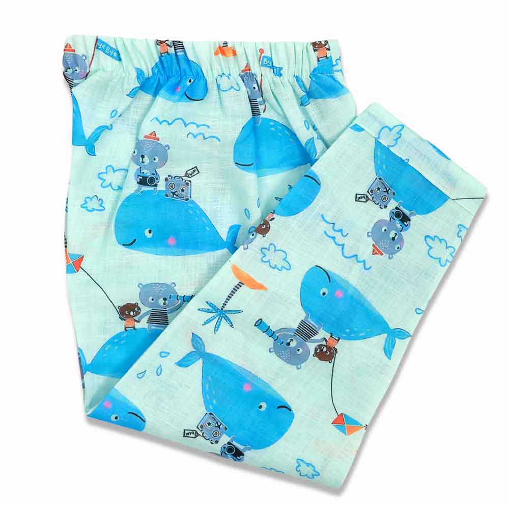 Dancing Dolphin Cotton Kids Night suit