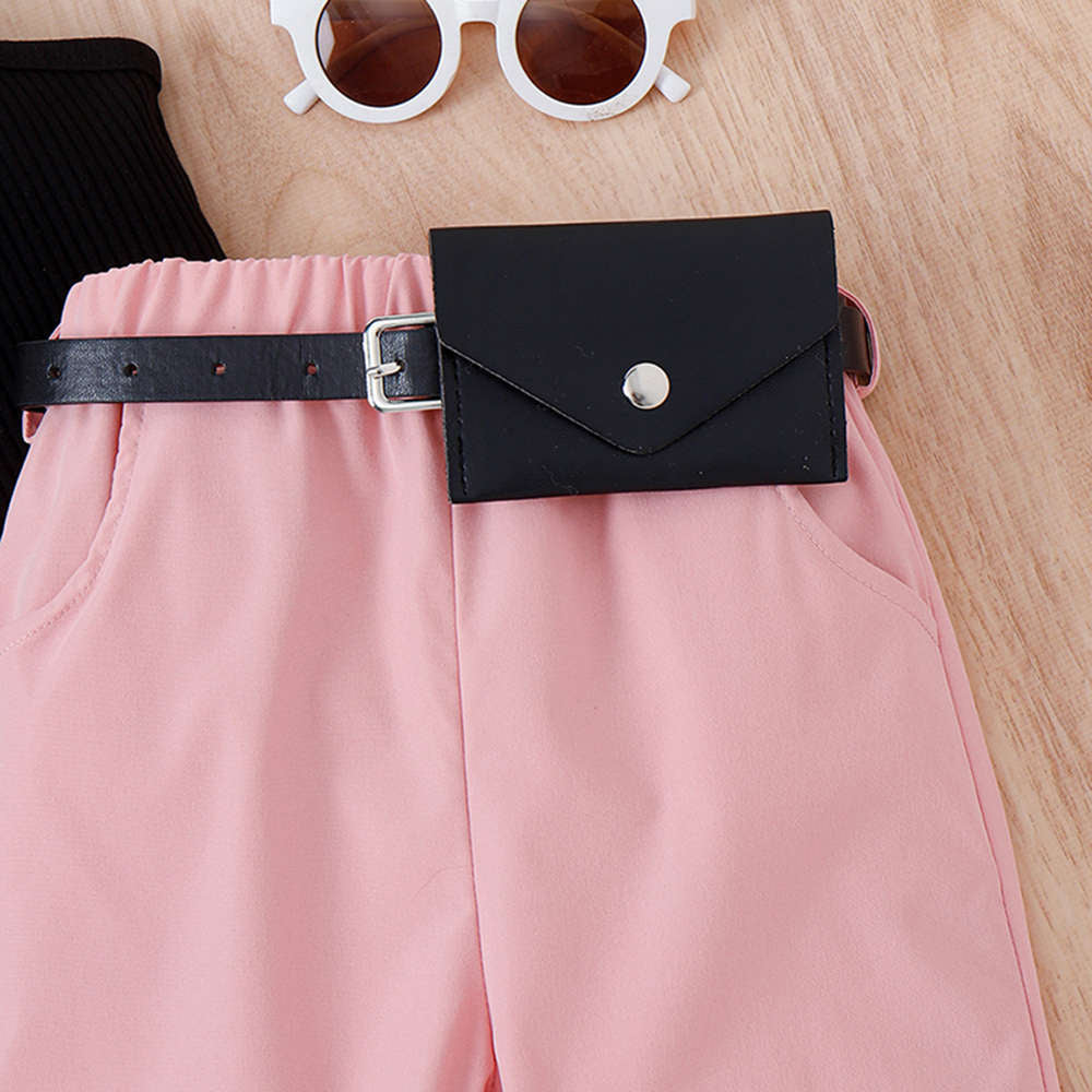 Girls Cut Out Tank Top & Detail Pants