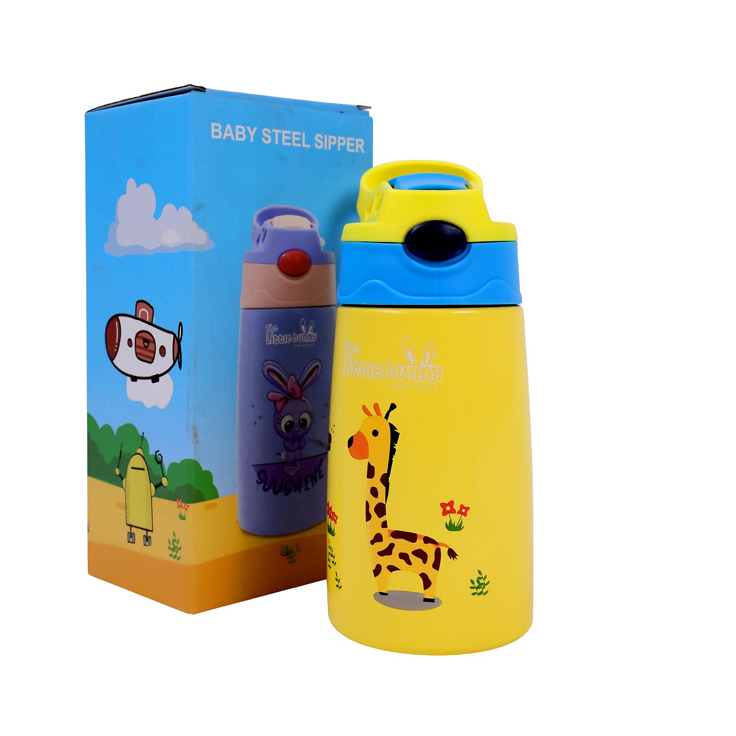 Stainless Steel Kids Sipper Bottle with Flip-Top Lid – Leak-Proof & Travel Friendly