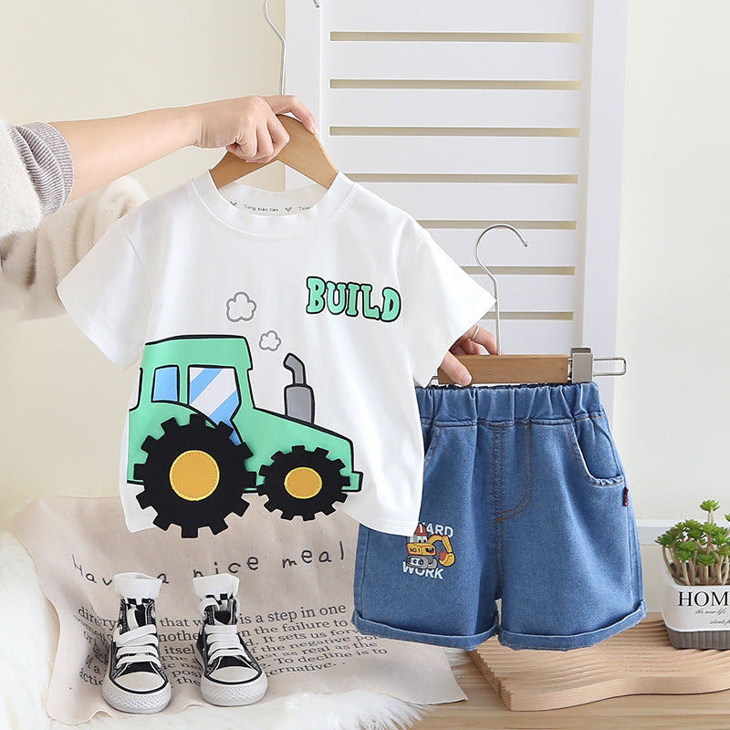 Boys Summer Set with Car print