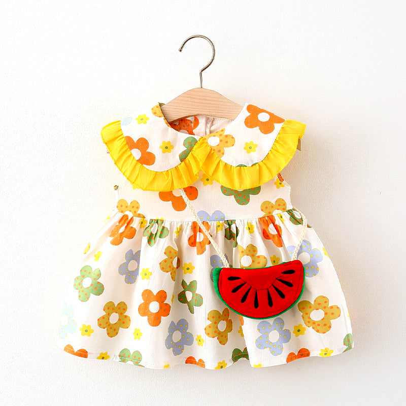 Floral Frock with Sling Bag