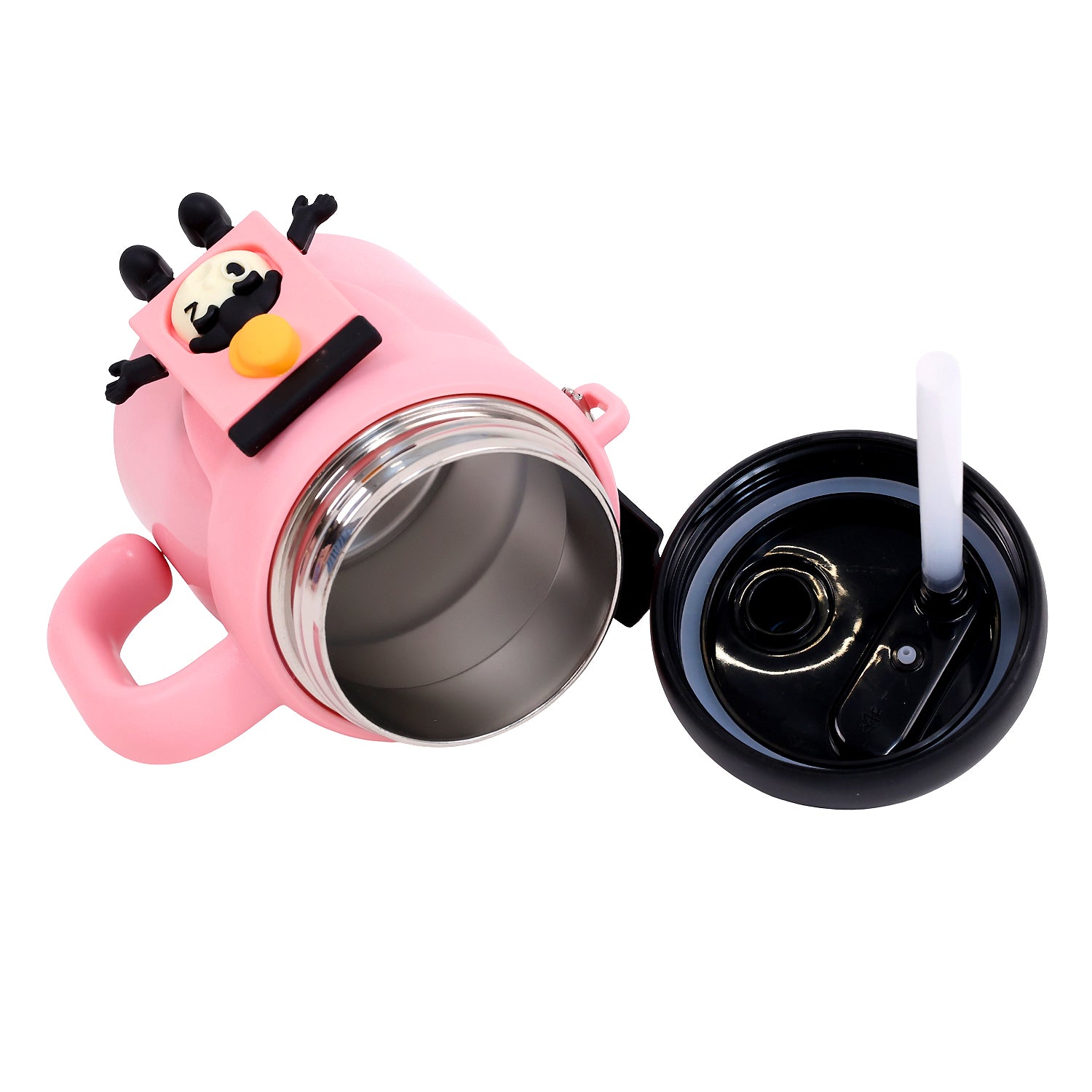 Premium Stainless Steel Kids Tumbler with Handle & Leak-Proof Sipper Lid