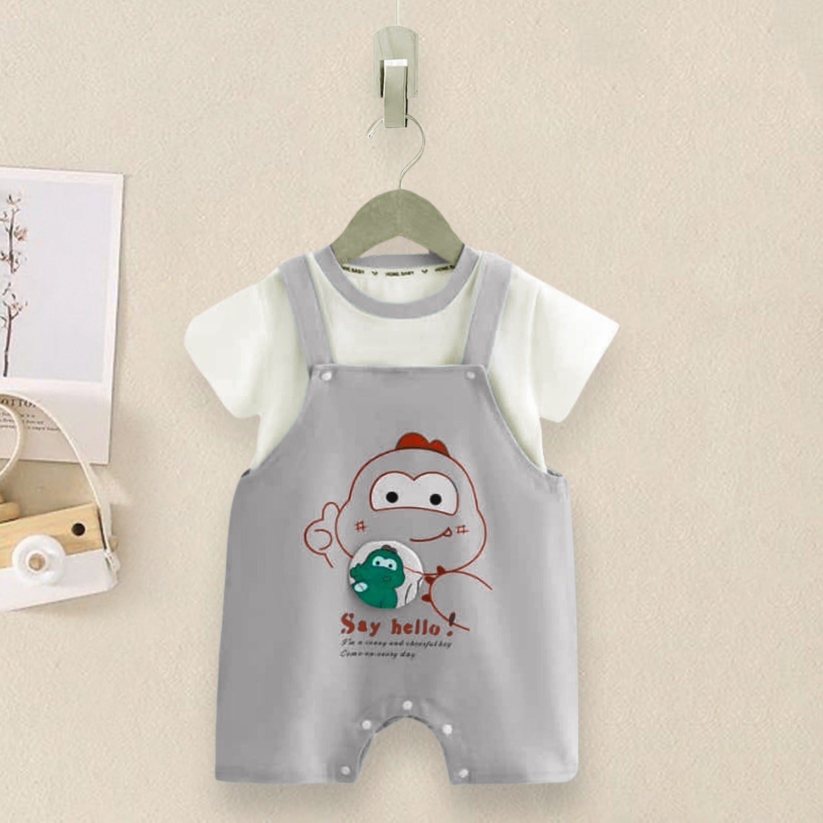 Dino T-shirt & Dungaree Set