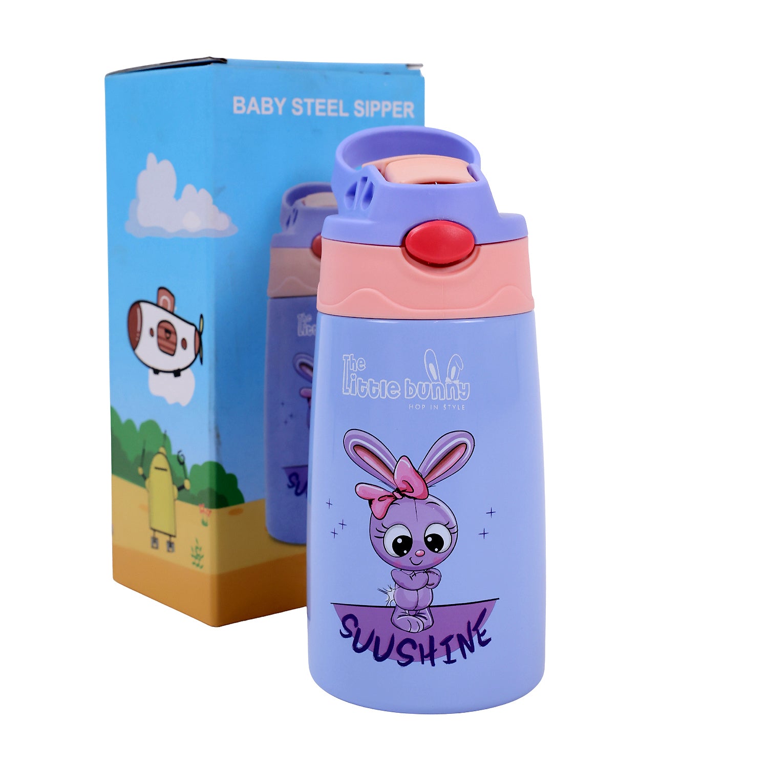 Stainless Steel Kids Sipper Bottle with Flip-Top Lid – Leak-Proof & Travel Friendly