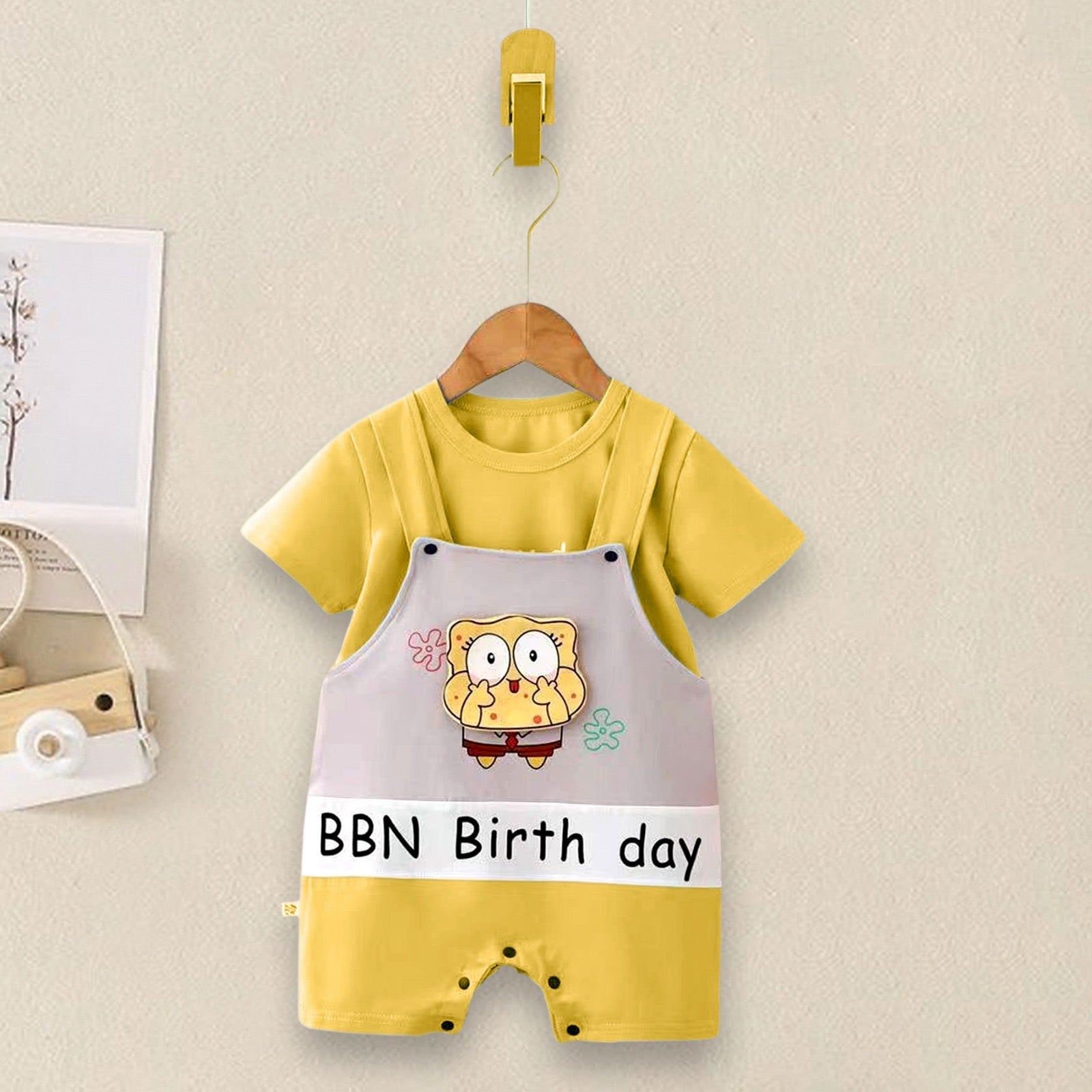 3D Cartoon T-shirt & Dungaree Set
