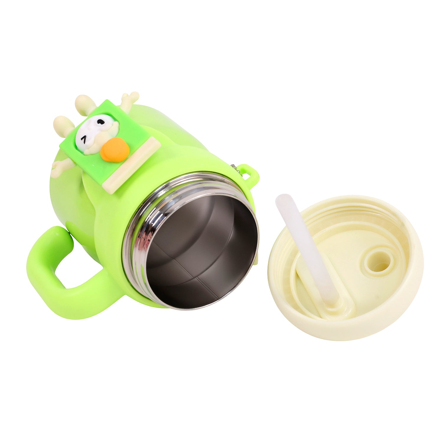 Premium Stainless Steel Kids Tumbler with Handle & Leak-Proof Sipper Lid