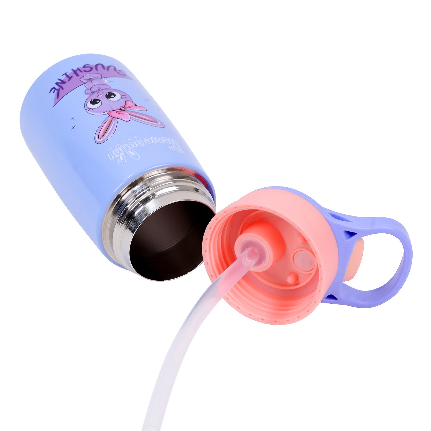 Stainless Steel Kids Sipper Bottle with Flip-Top Lid – Leak-Proof & Travel Friendly