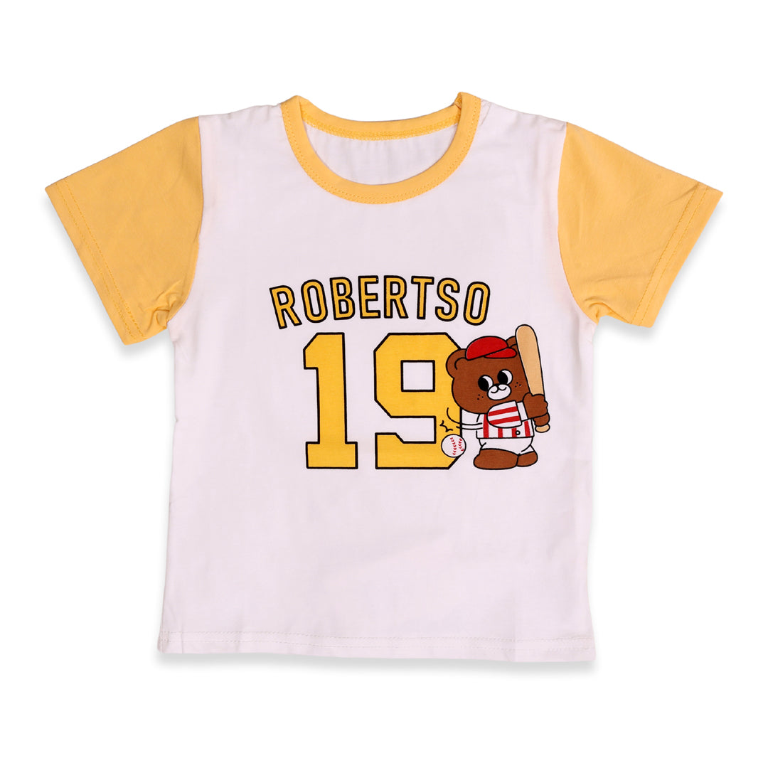 Baseball Teddy T-shirt & Dungaree Set