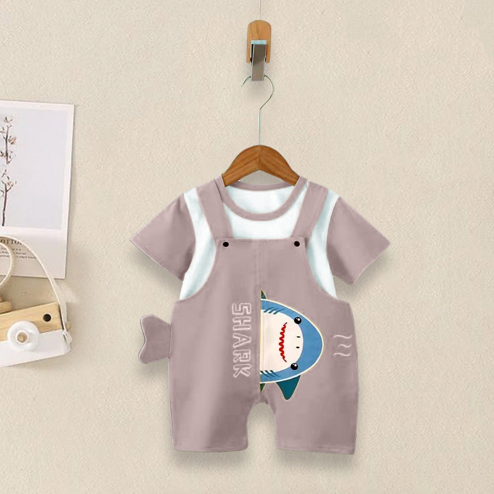 Sharky T-shirt & Dungaree Set
