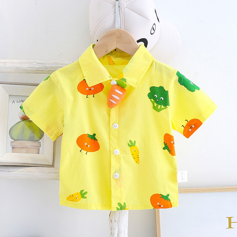 Unisex Dungaree with Fruits print
