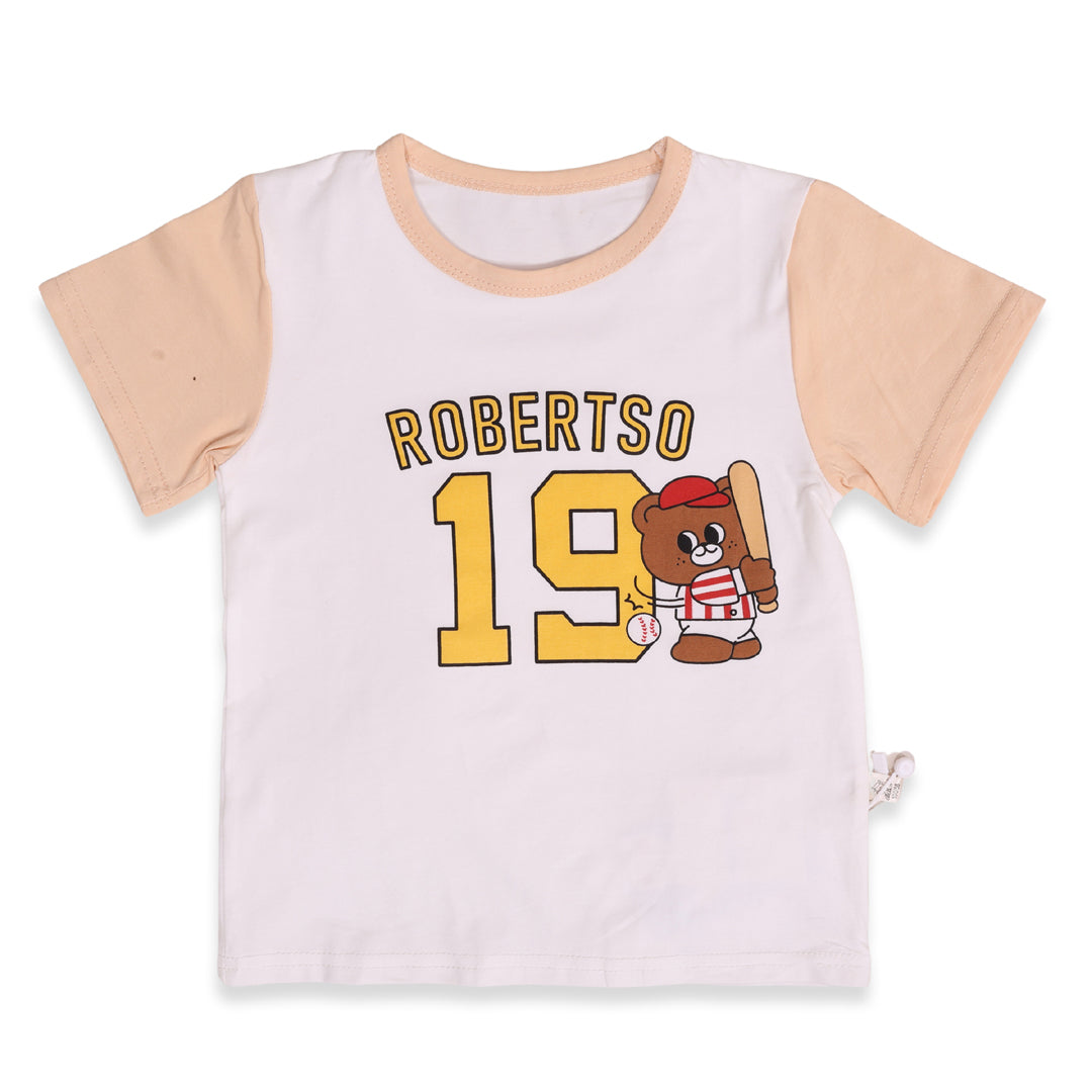 Baseball Teddy T-shirt & Dungaree Set