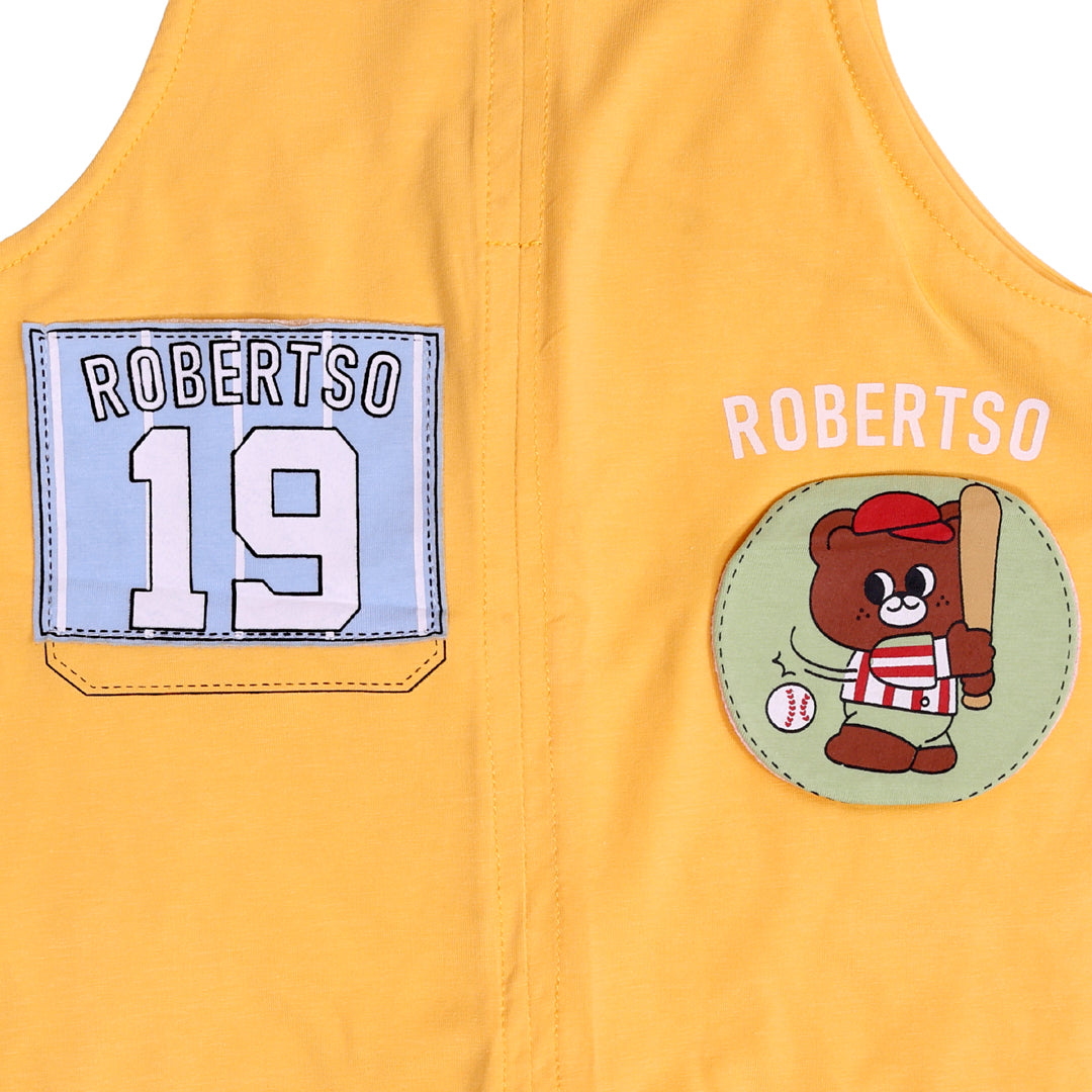 Baseball Teddy T-shirt & Dungaree Set