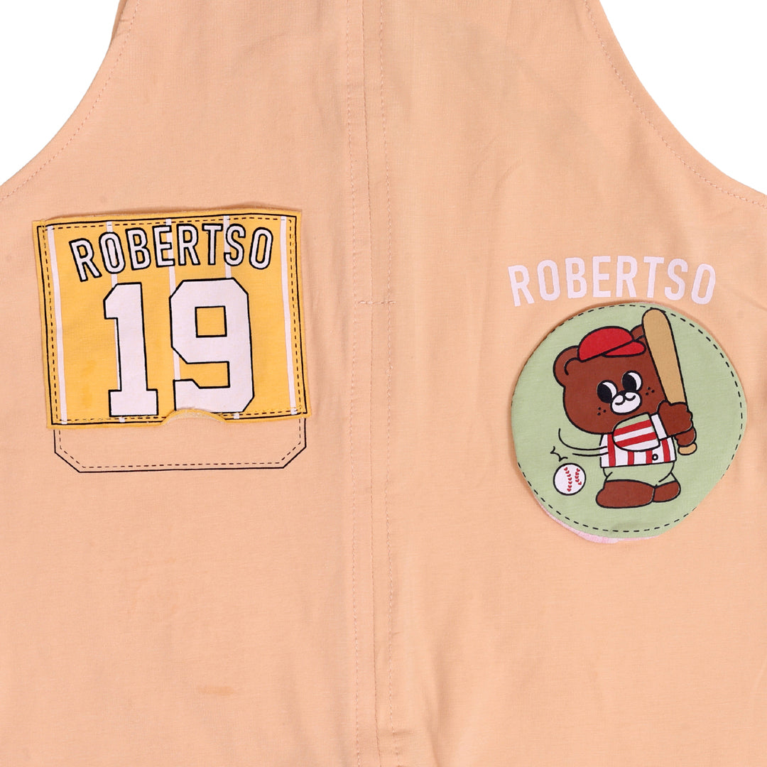 Baseball Teddy T-shirt & Dungaree Set
