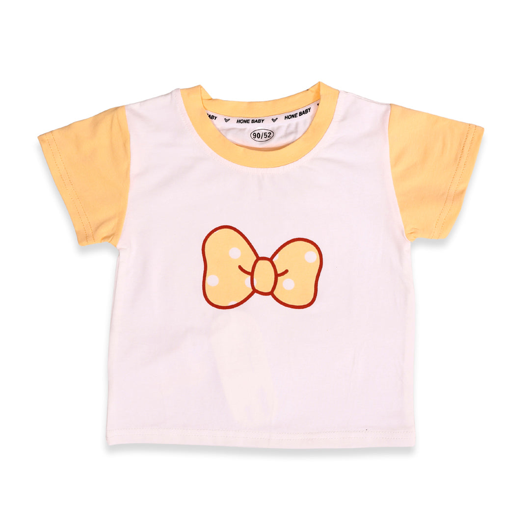 Girls Bow & Bunny T-shirt, Dungaree Set