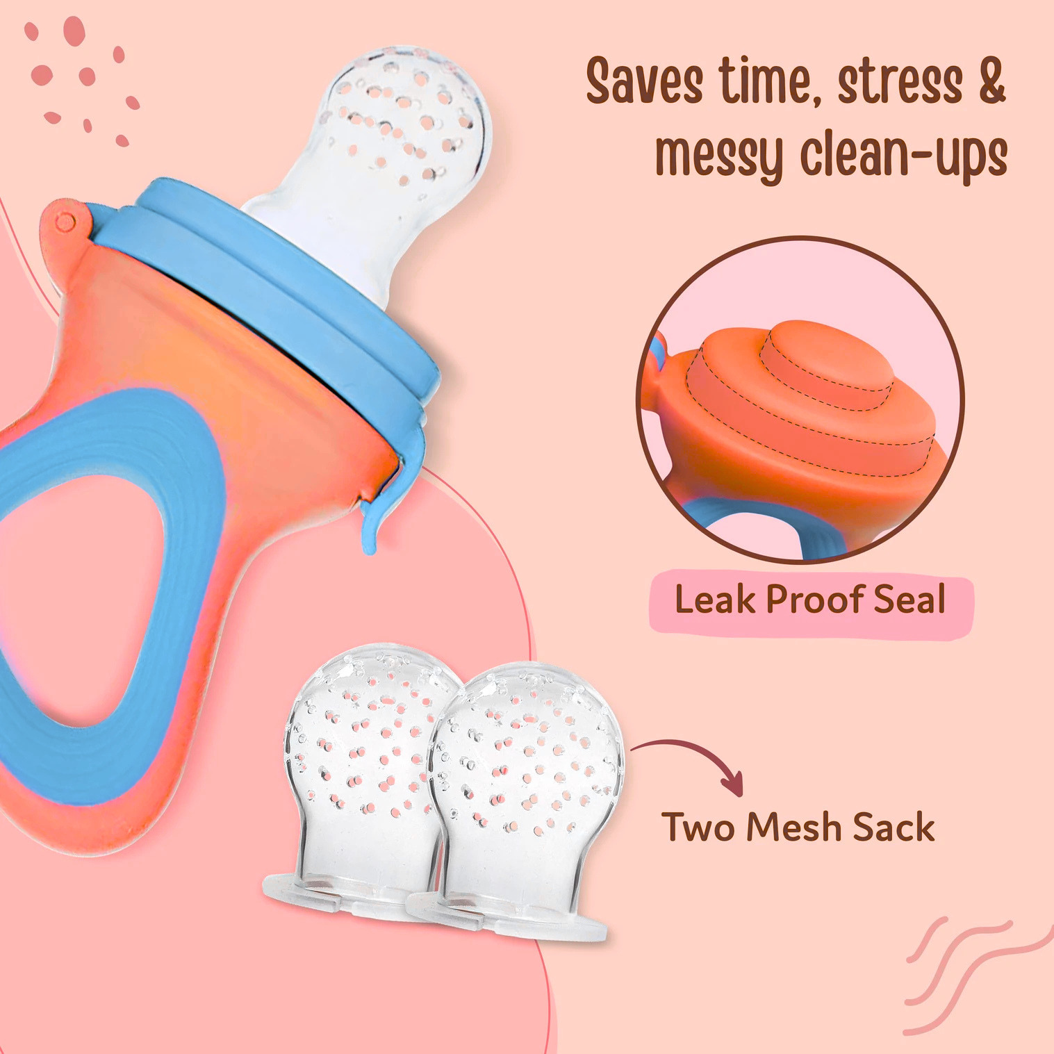 The Little Bunny Silicone Baby Fruit Feeder & Teether Pacifier-PB2153