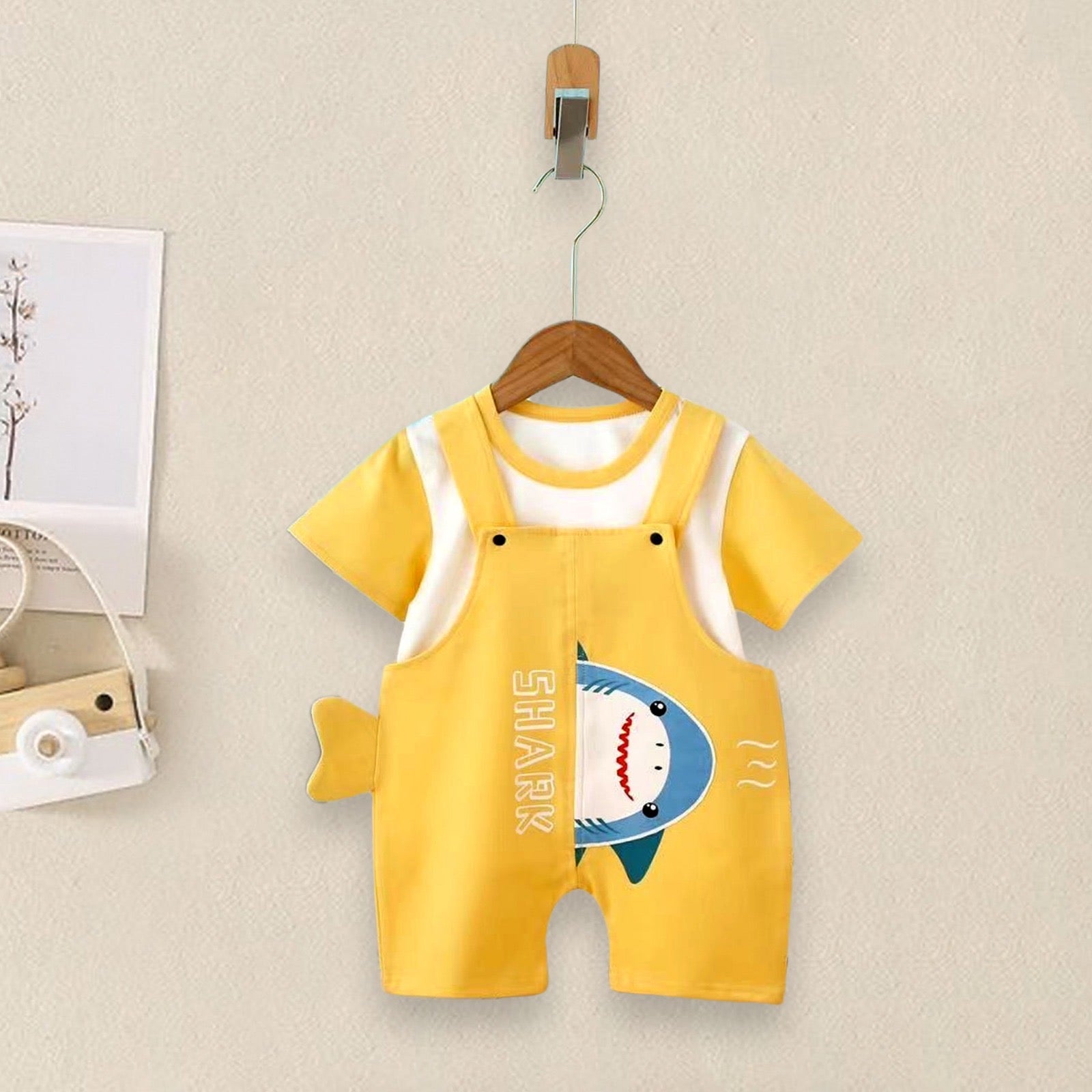Sharky T-shirt & Dungaree Set