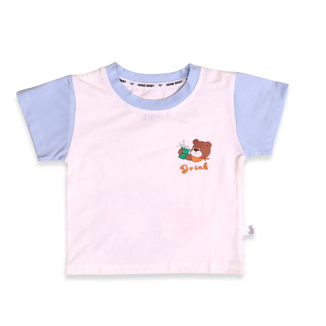 Baby Bear Cotton T-shirt & Dungaree