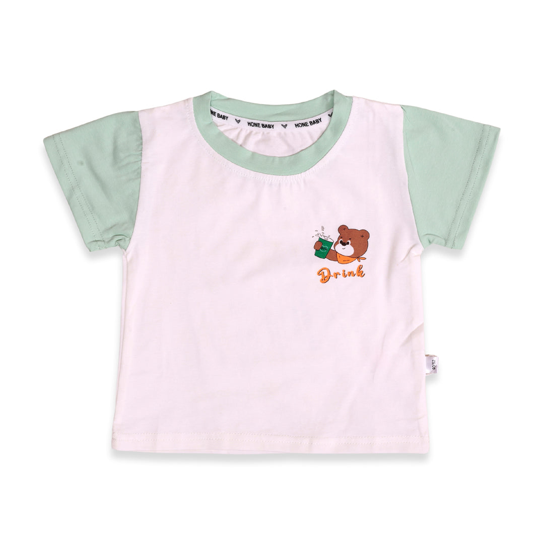 Baby Bear Cotton T-shirt & Dungaree