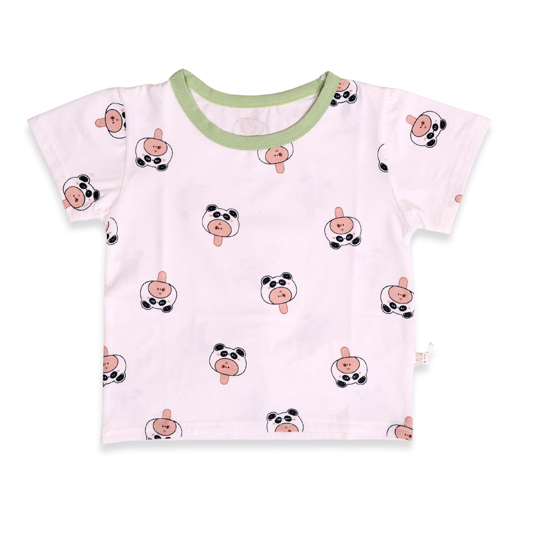 Panda T-shirt & Dungaree Set
