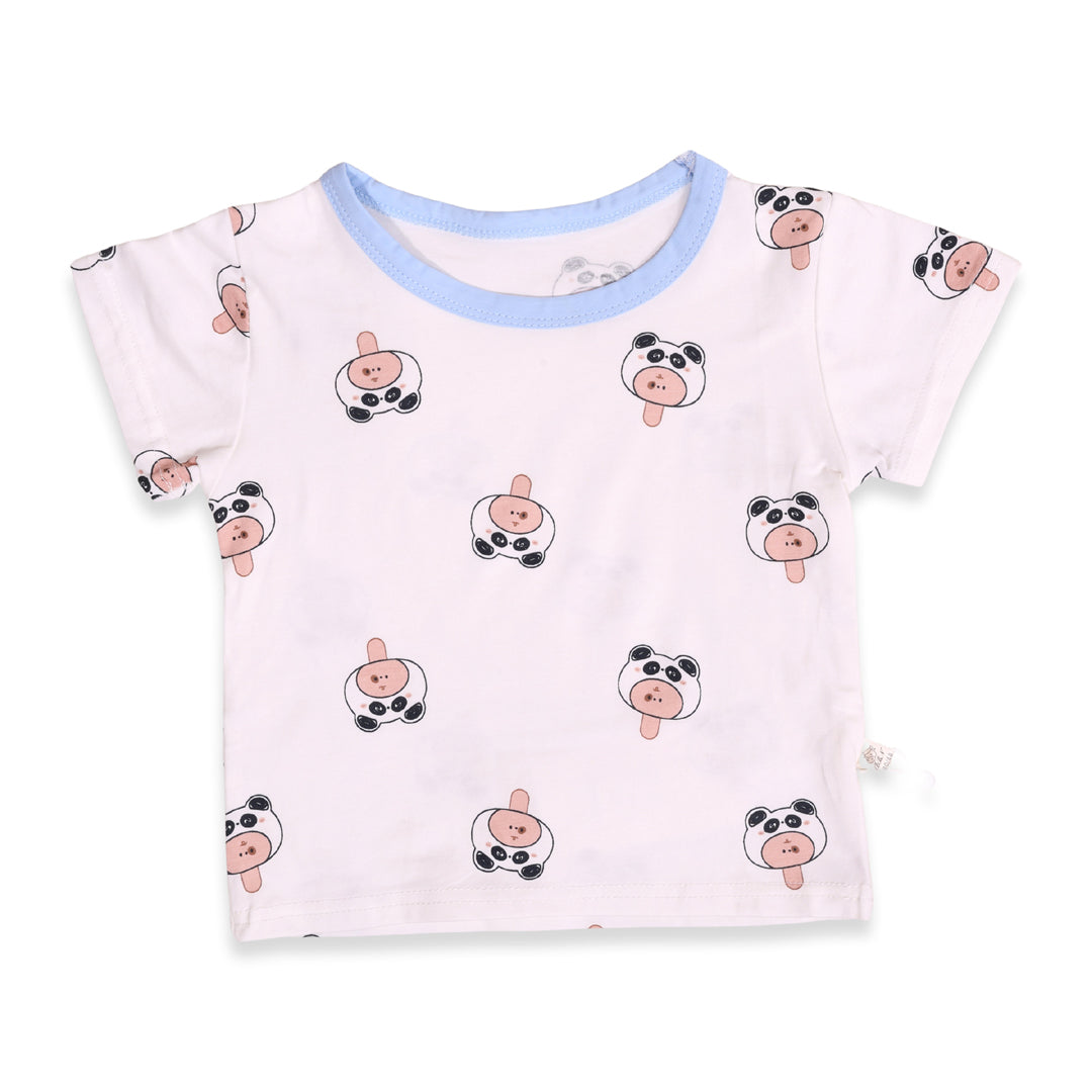 Panda T-shirt & Dungaree Set