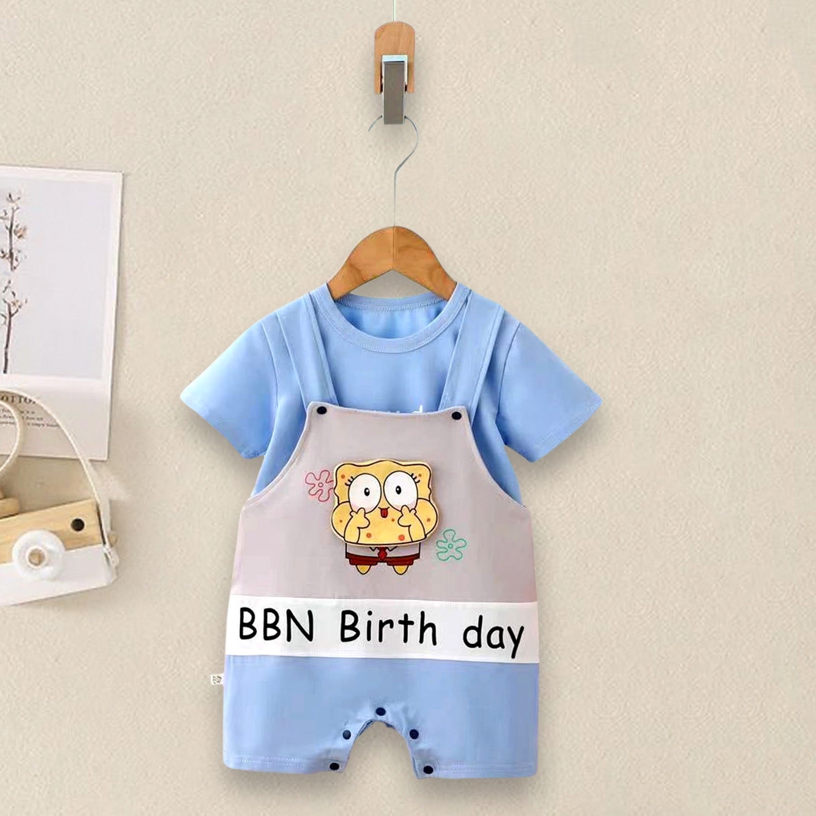 3D Cartoon T-shirt & Dungaree Set