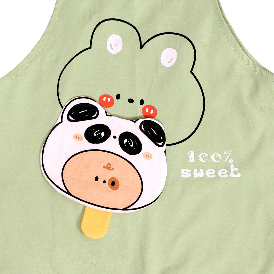 Panda T-shirt & Dungaree Set