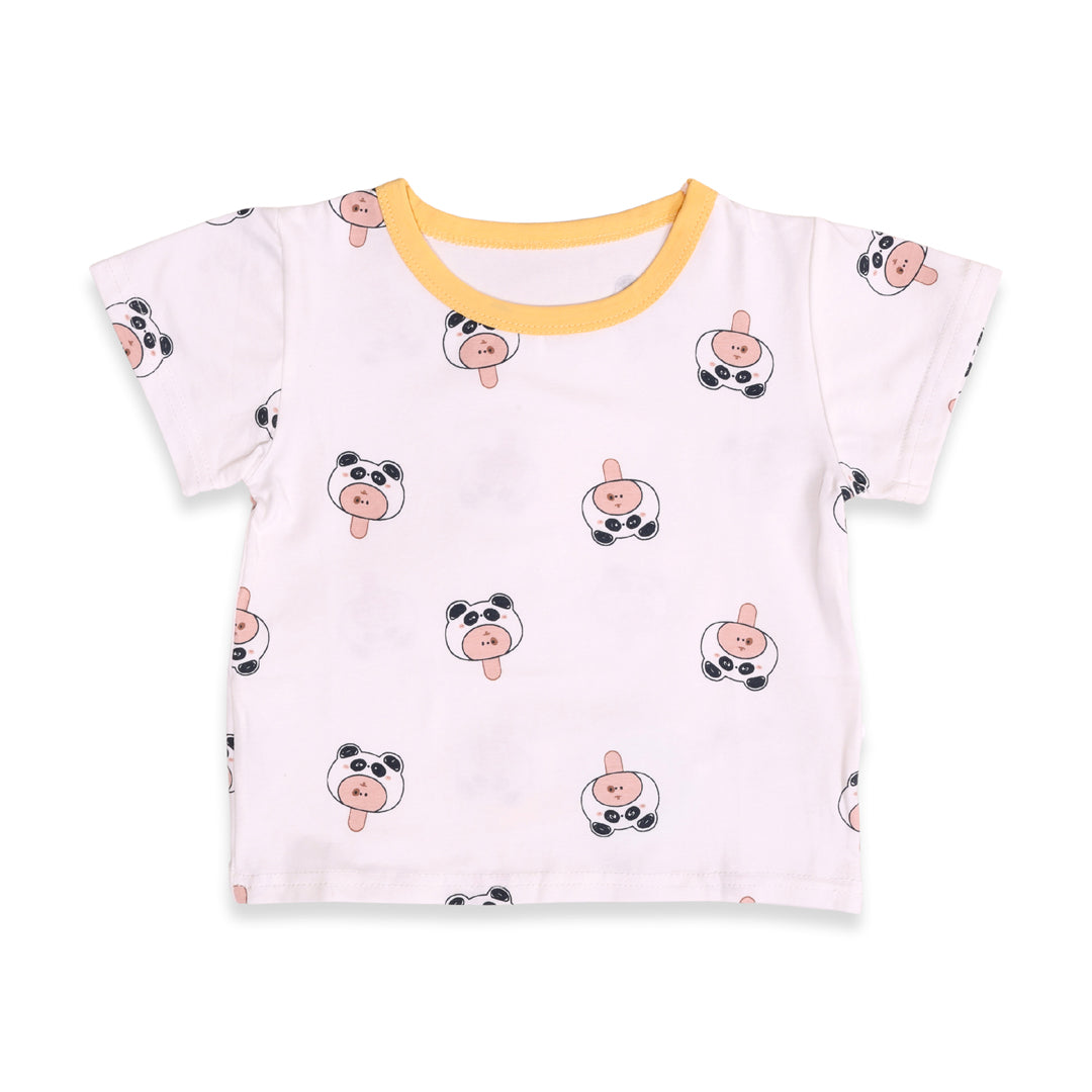 Panda T-shirt & Dungaree Set