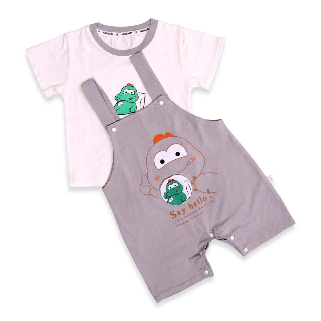 Dino T-shirt & Dungaree Set
