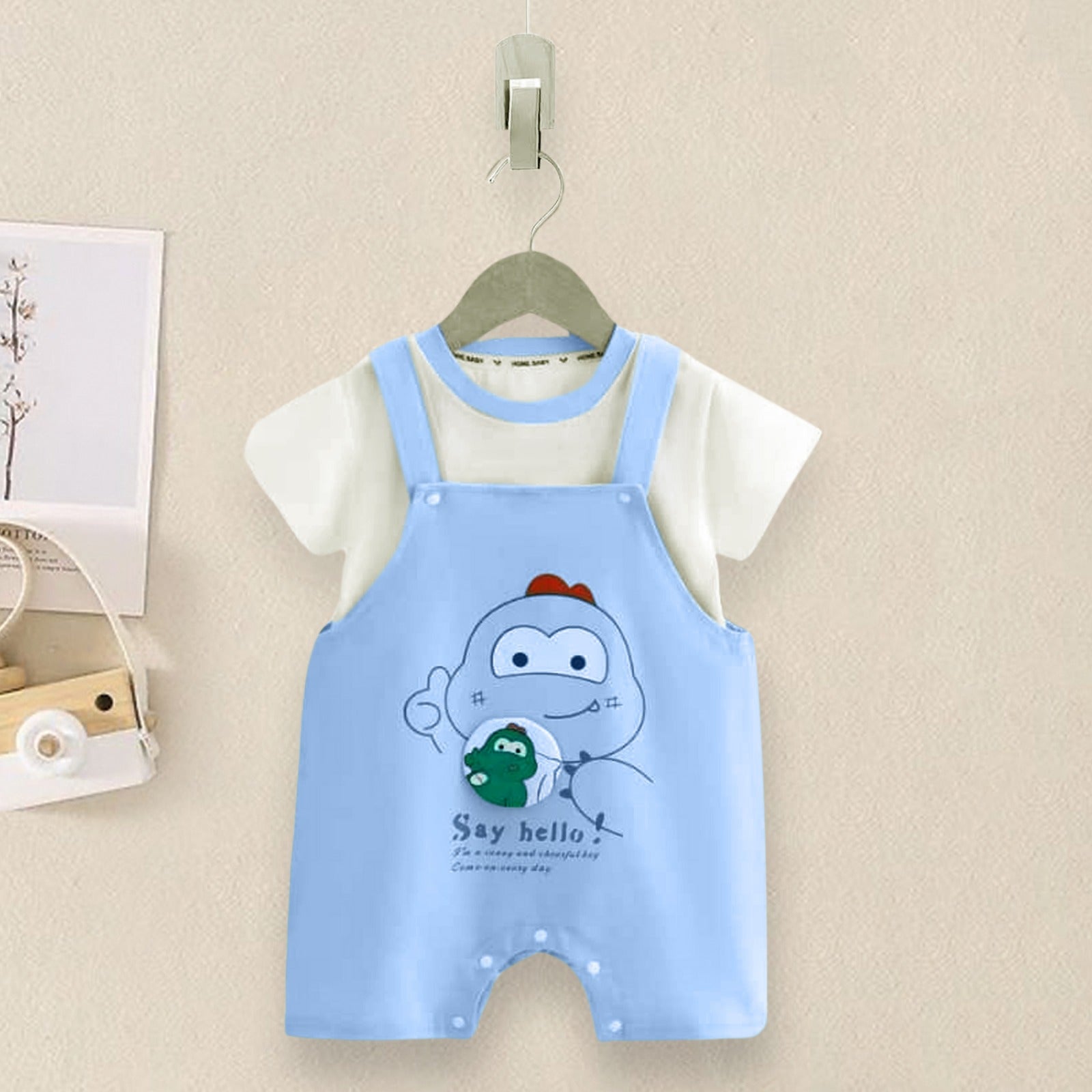 Dino T-shirt & Dungaree Set