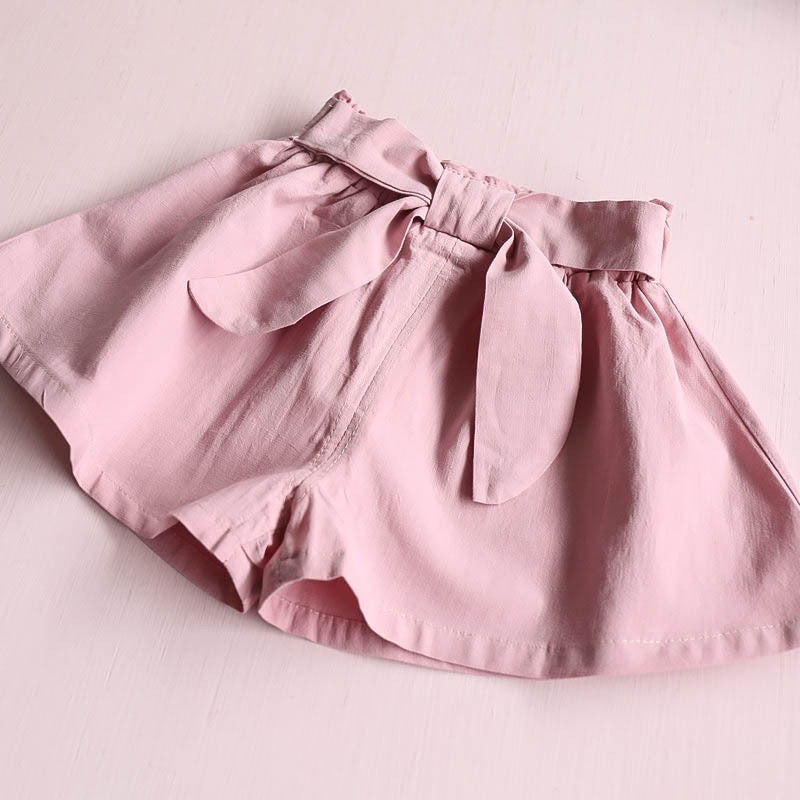 Girls Floral Print Blouse & Shorts Set