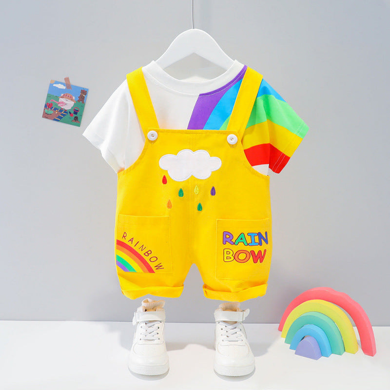 Boys Rainbow Print Galis suit