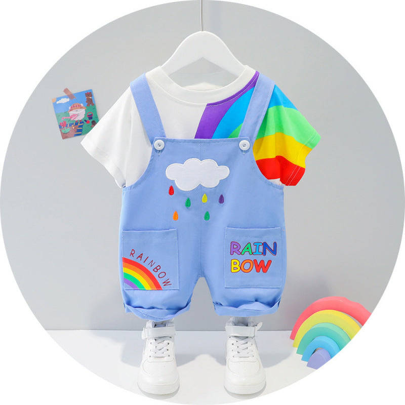 Boys Rainbow Print Galis suit
