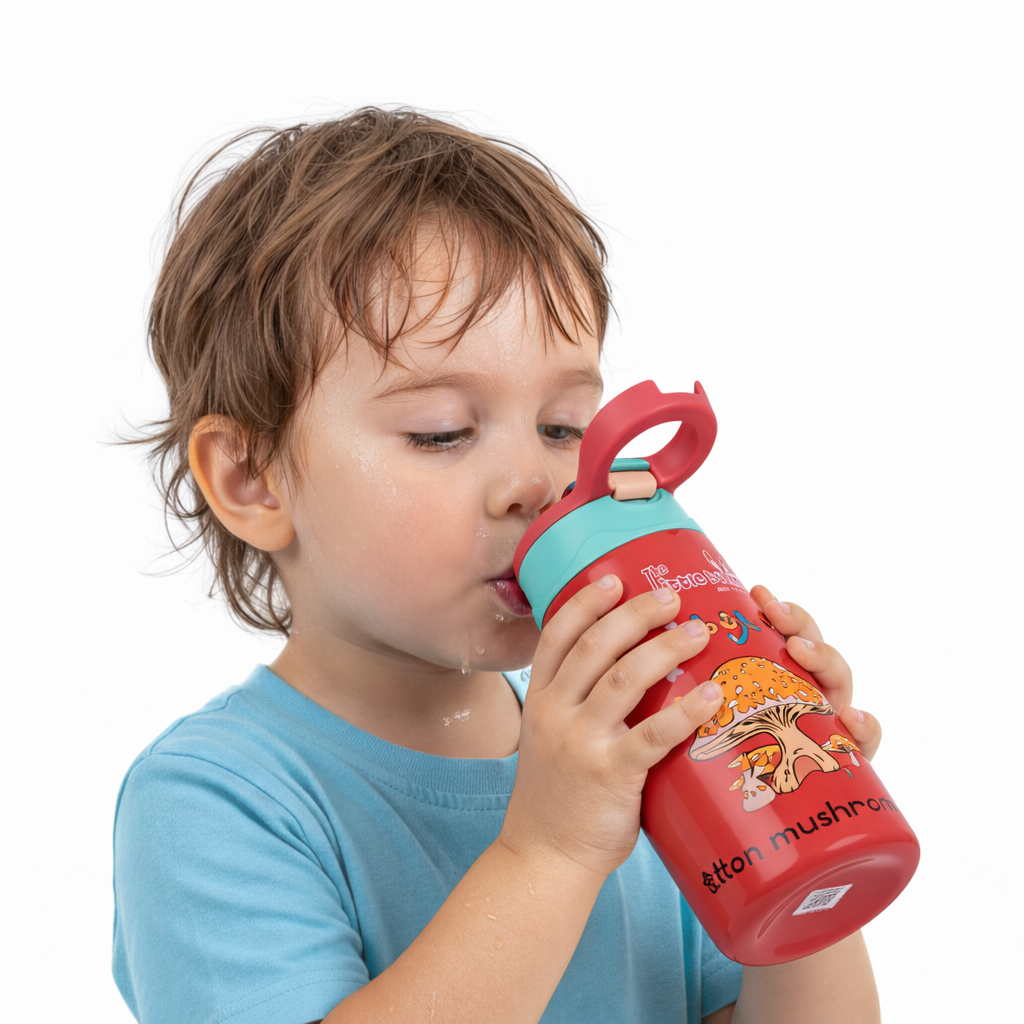 Stainless Steel Kids Sipper Bottle with Flip-Top Lid – Leak-Proof & Travel Friendly