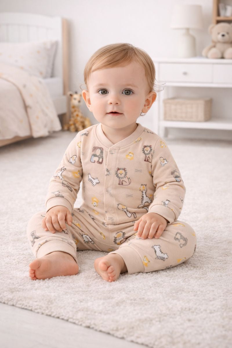 Baby Soft Cotton Printed Sleepsuit