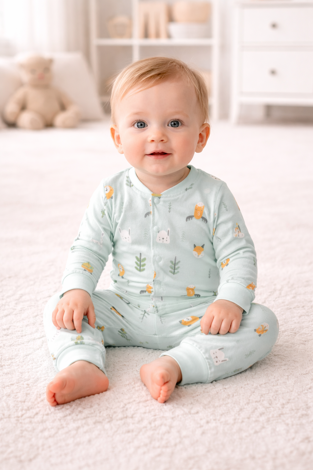 Baby Soft Cotton Printed Sleepsuit