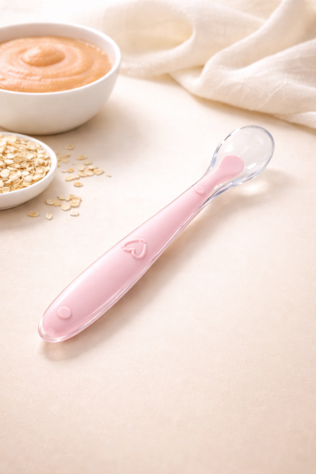 Premium Silicone Baby Feeding Spoon with Soft Gentle Tip