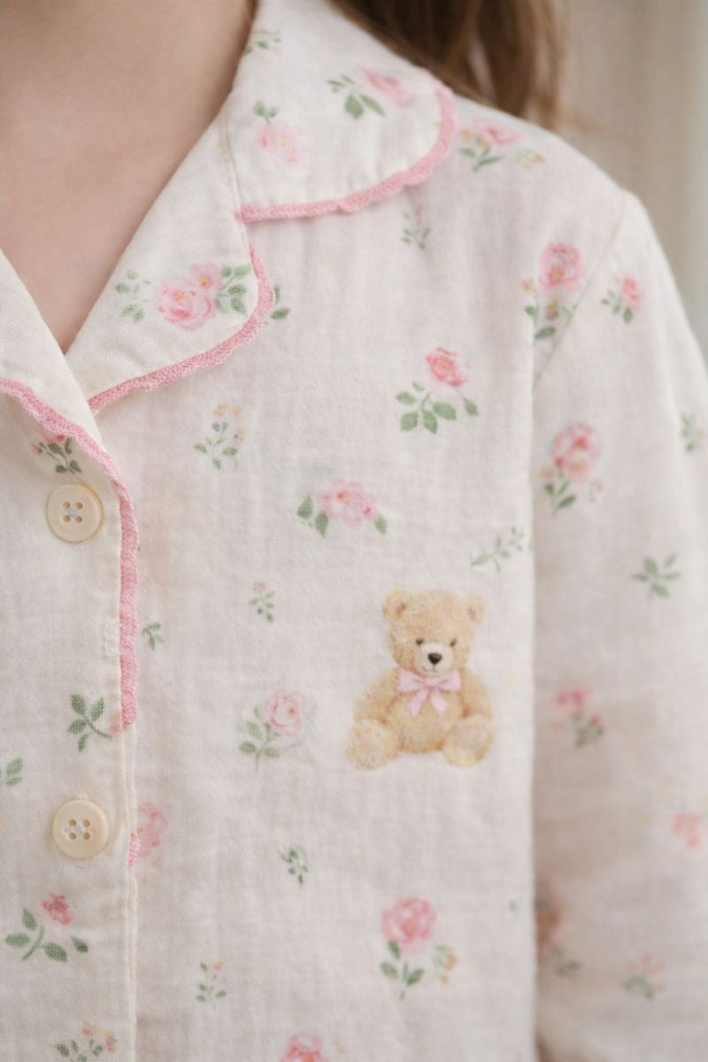 Kids Printed Long-Sleeve Nightsuit Set