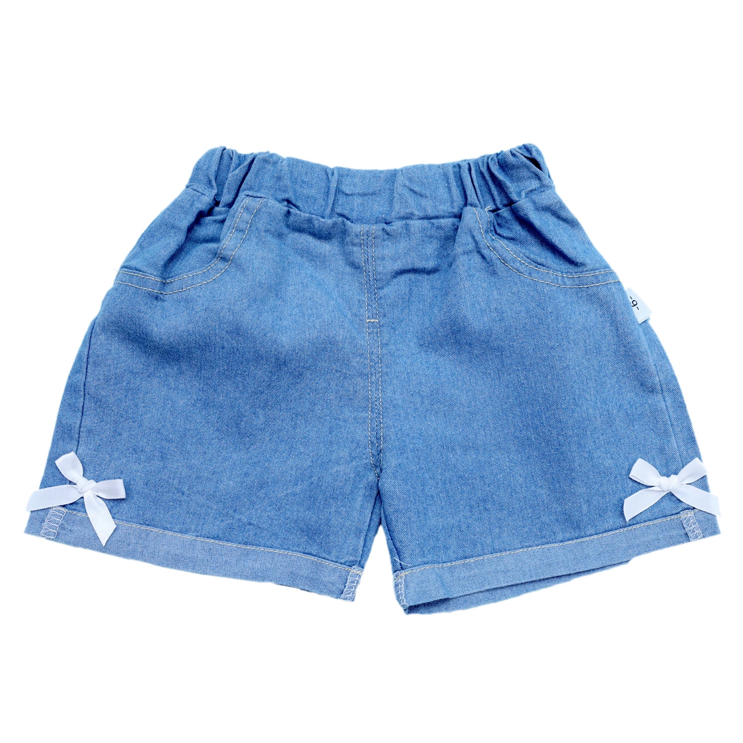 Summer Shorts Set for Girls with Pearls and Bow