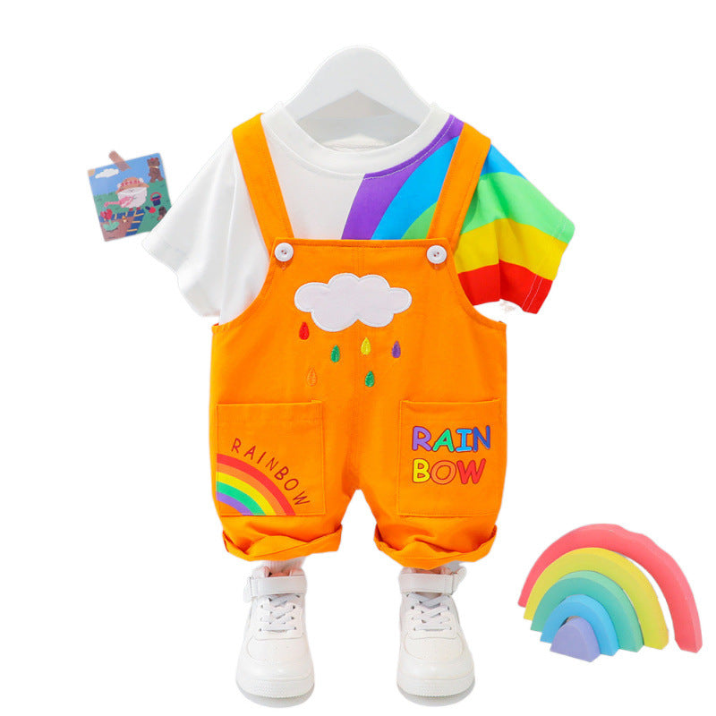 Boys Rainbow Print Galis suit
