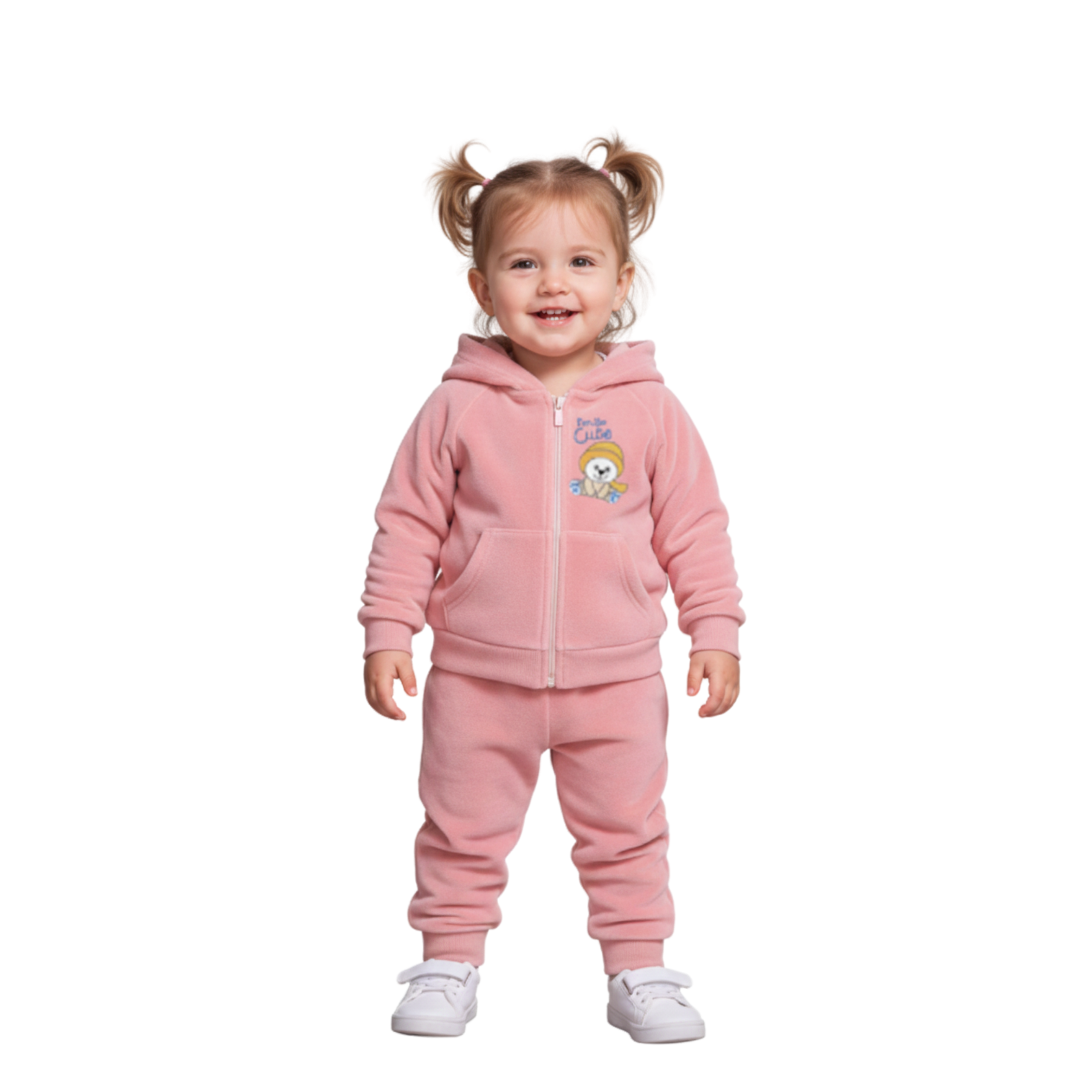 Cute Character Full-Zip Jacquard Bonding Set