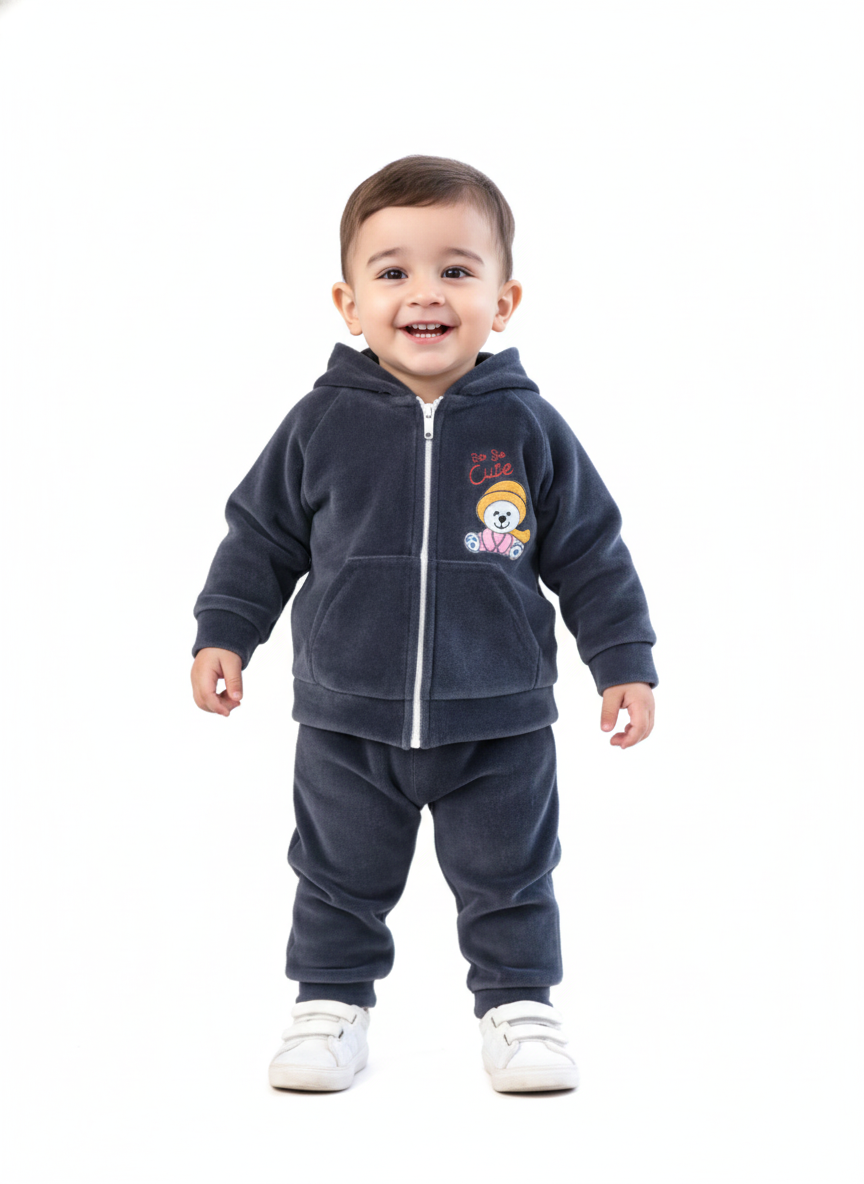 Cute Character Full-Zip Jacquard Bonding Set