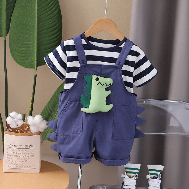 Dungaree with Dinosaur Patch