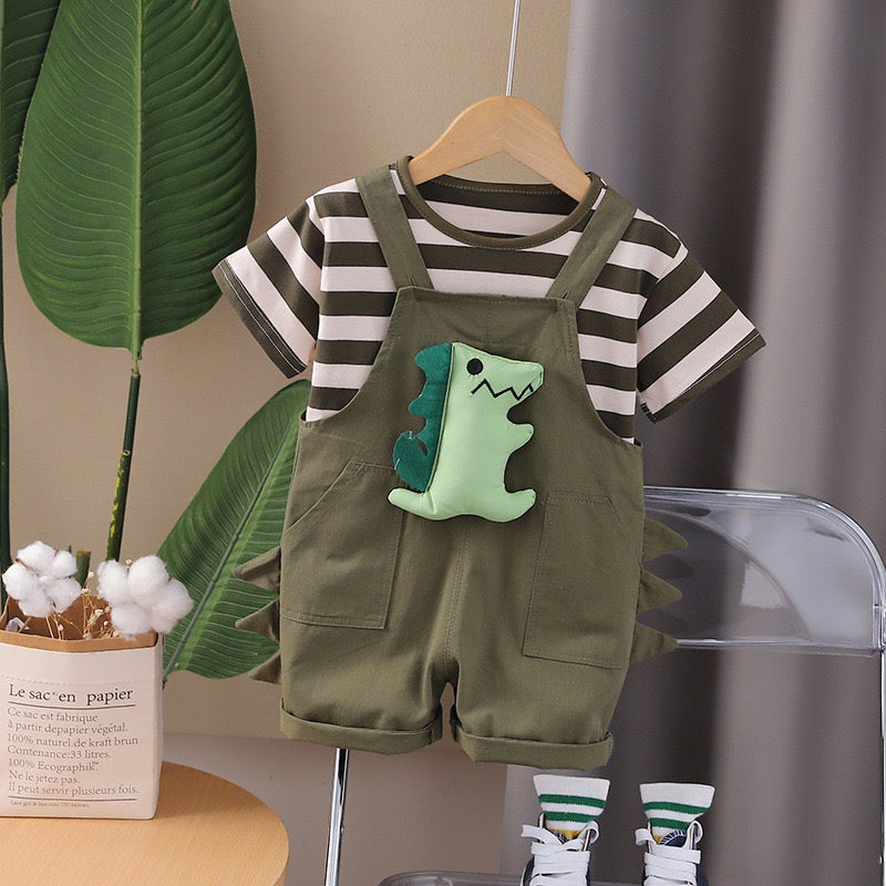 Dungaree with Dinosaur Patch
